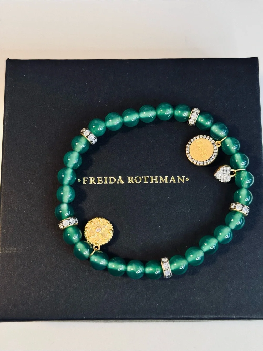 FREIDA ROTHMAN THE FAITH BEADED STRETCH BRACELET